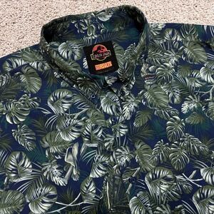 RSVLTS Shirt "Clever Girl" Jurassic Park Short Sleeve Button Down Floral Men 4XL